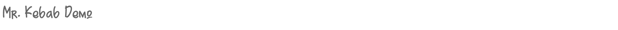 Mr. Kebab Mr. Kebab (Demo) - Script Font.ttf font preview